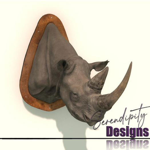 Serendipity Designs - Black Rhino Head