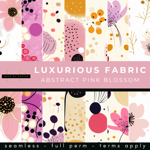 Made by Porter - Luxuriuos Satin - Abstract Pink Blossom