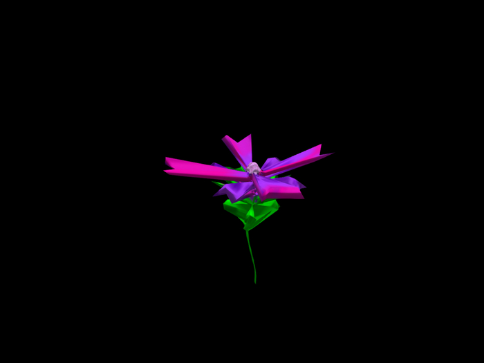 *PICTURE THIS* Pink Pansy sculpted 1 prim