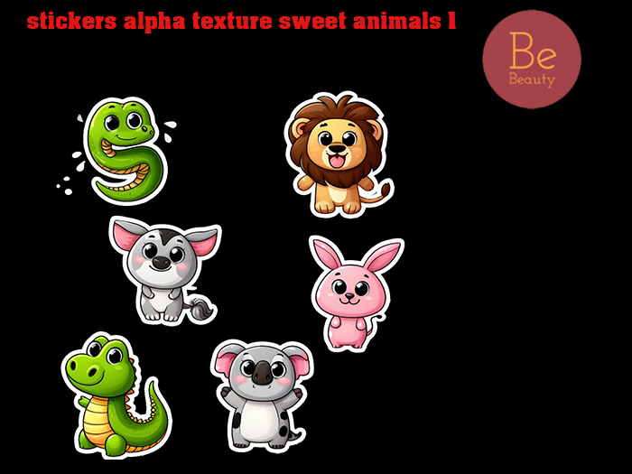 Be Beauty-stickers alpha texture sweet animals1