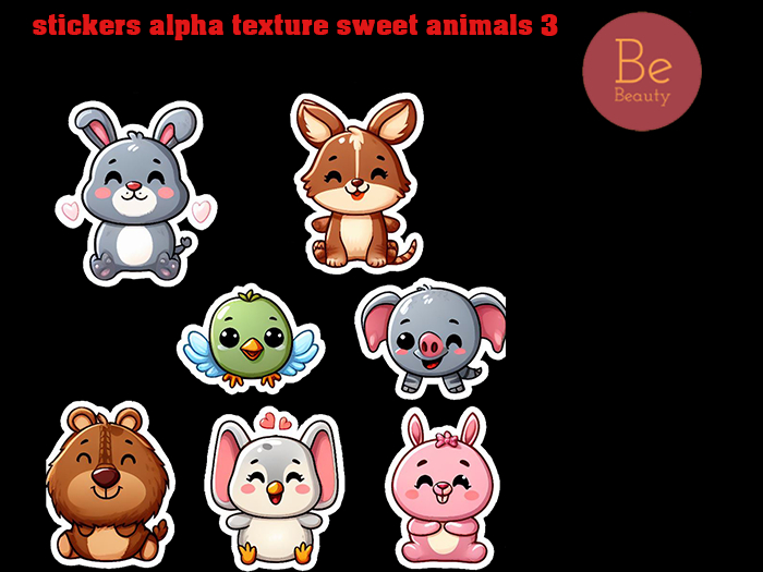 Be Beauty-stickers alpha texture sweet animals3