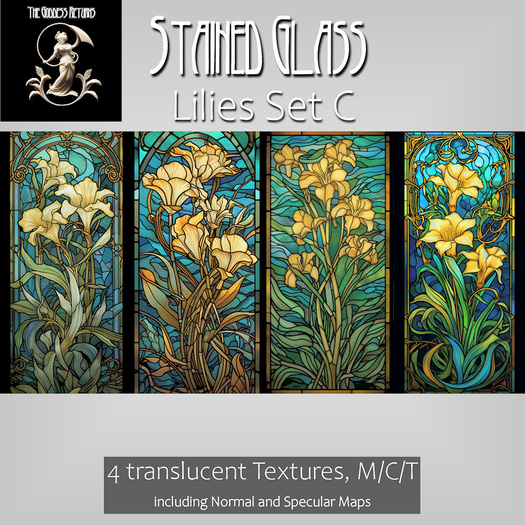TGR - Stained Glass - Lilies Set C boxed