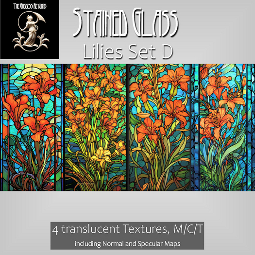 TGR - Stained Glass - Lilies Set D boxed