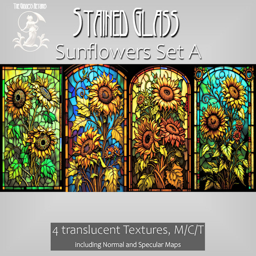 TGR - Stained Glass - Sunflowers Set A boxed