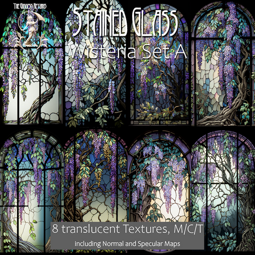 TGR - Stained Glass - Wisteria Set A boxed