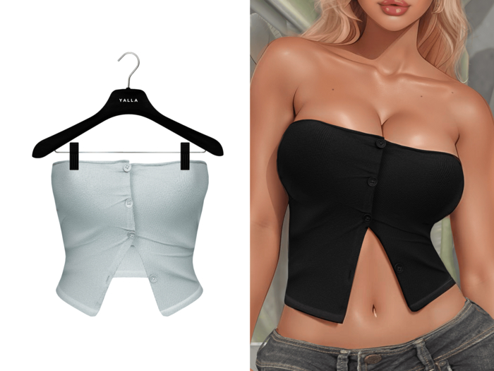 YALLA ~ Hazel Top [BABYBLUE]