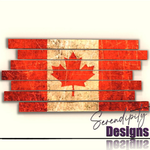Serendipity Designs - Canadiana Folk Art Flag