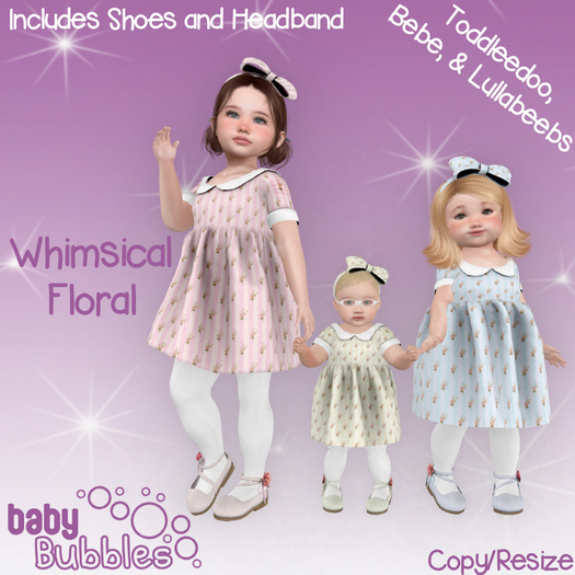 ::BB:: Floral Whimsy Dress - Green