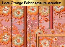 Lace Orange Fabric