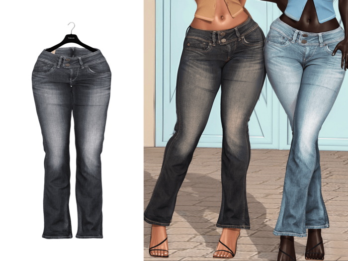YALLA ~ Hazel Jeans [GREY]