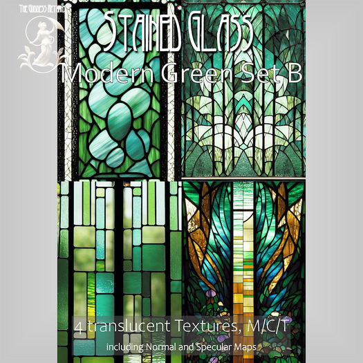 TGR Stained Glass Modern Green Set B boxed