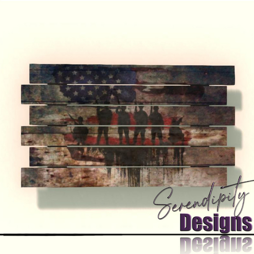 Serendipity Designs - Some Gave All Pallet Art