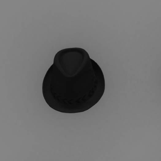 Black Fedora Hat with Black Ribbon