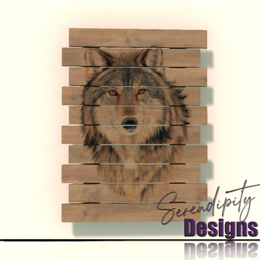 Serendipity Designs - Brother Wolf Pallet Art