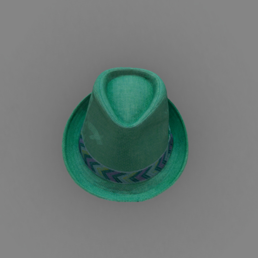Cyan Fedora Hat with Cyan Ribbon