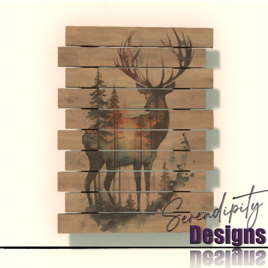 Serendipity Designs - Deer Spirit Pallet Art