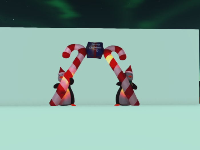 *Picture This* Christmas Penguins Candycane Archway