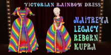 Molly's Mercantile -Rainbow Victorian Dress