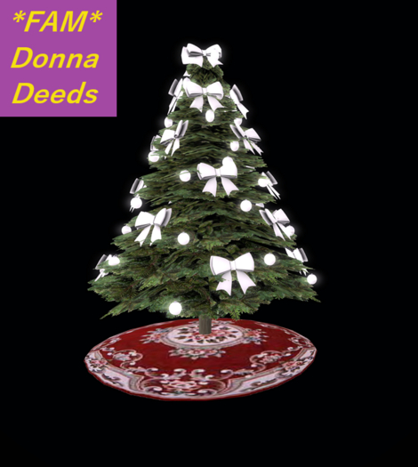 * THE ATTiC * ROTATING CHRISTMAS TREE WHITE BOWS (RARE)