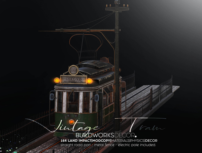 buildworksdecor ~ Vintage Tram Green Ver.2 / Boxed