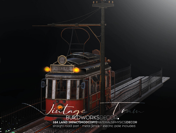 buildworksdecor ~ Vintage Tram Red Ver.2 / Boxed