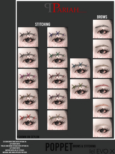 .:.Pariah.:. Poppet Brows + Brow Stitches