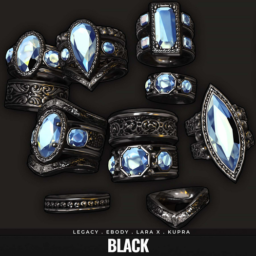 [BL] Eva rings // black