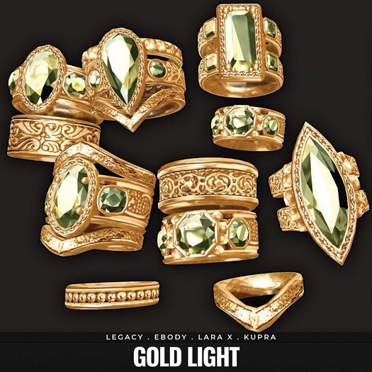 [BL] Eva rings // gold light