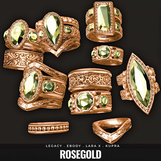 [BL] Eva rings // rosegold