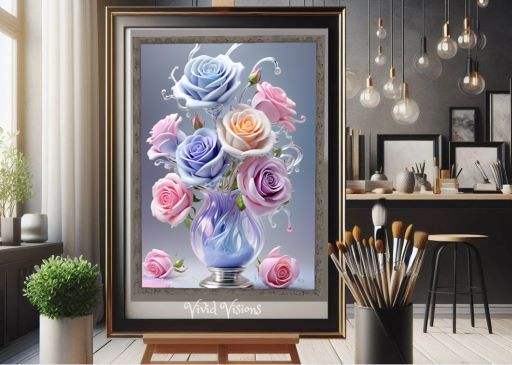 Pastel Roses Picture Frame