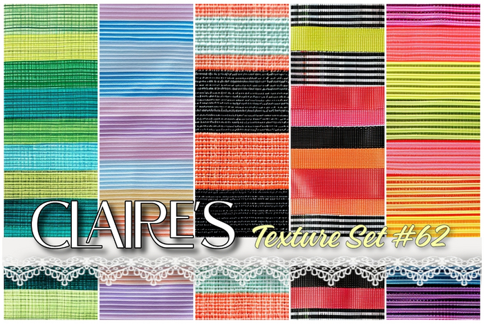 [Claire's] Texture Set #62 - Full Perm - Stripes Mania