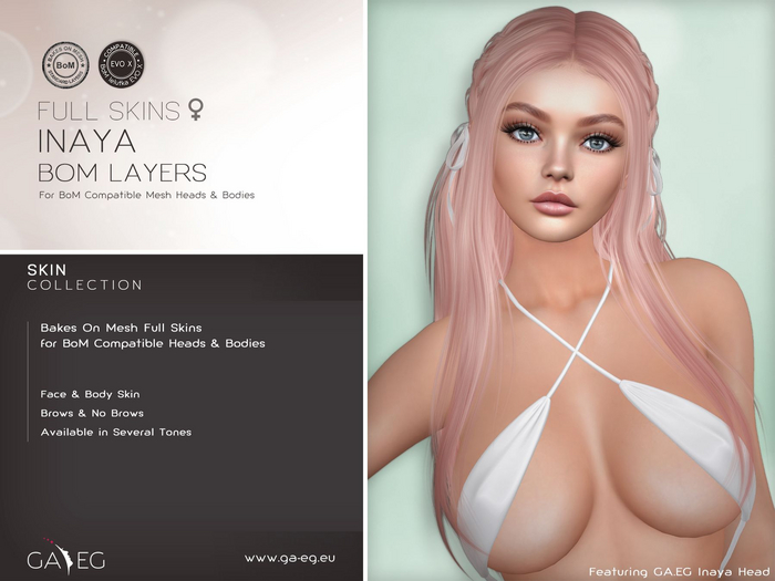 [GA.EG] Full Skins - Inaya - B5 - BOM [SL]
