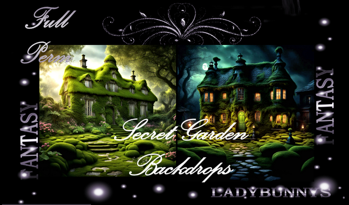 Fantasy Background Textures-Secret Garden Backdrops Full Perm