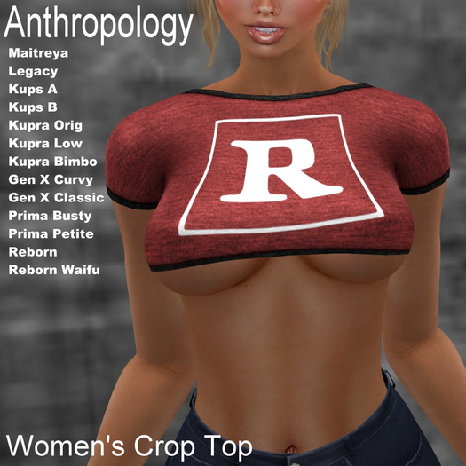 Rated "R" Women's Crop Top (WST)