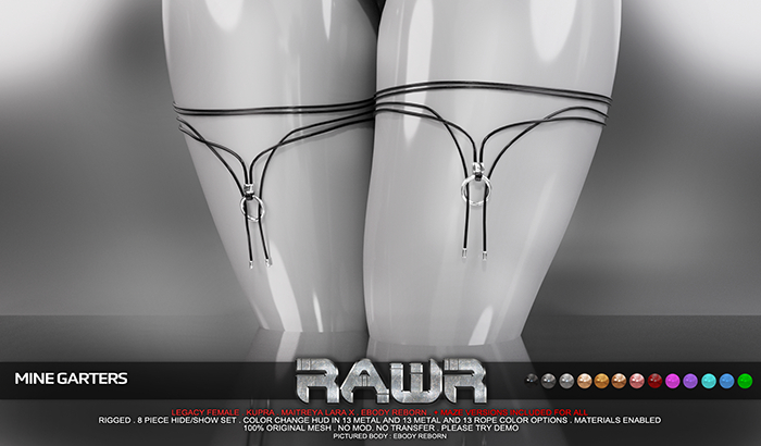 RAWR! Mine Garters (add me)