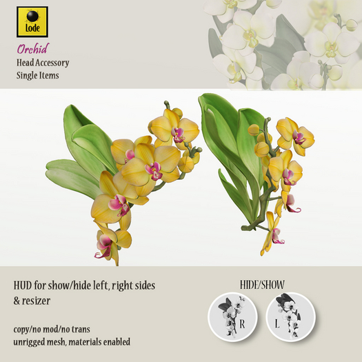 *LODE* Head Accessory - Orchid [yellow]