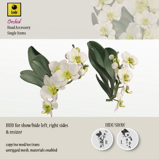 *LODE* Head Accessory - Orchid [soft yellow]