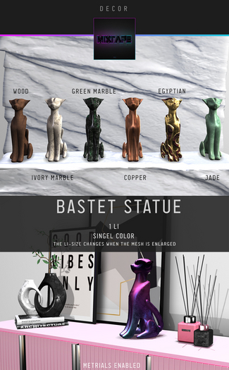 MIXTAPE Decor - bastet statue copper