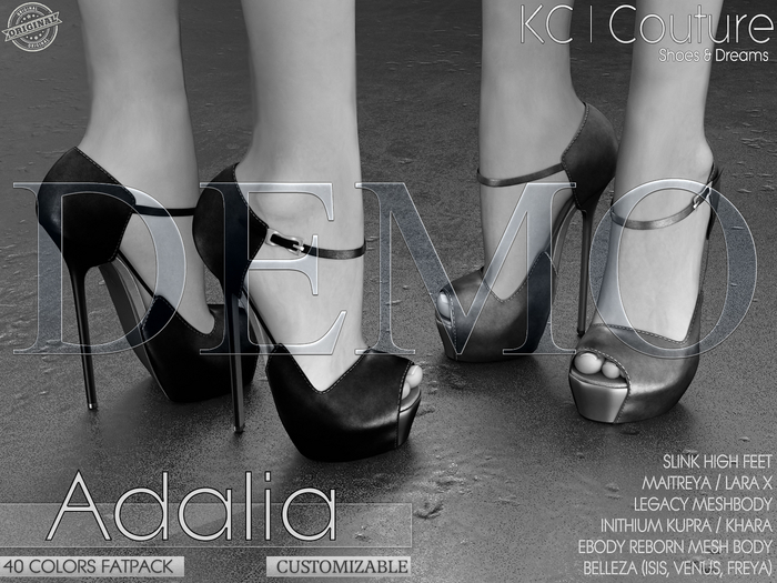 *DEMO* -KC- ADALIA HEELS / 40 TEXTURES FATPACK