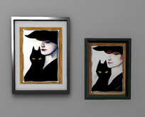 Eclectic Art-  Chat Noirish