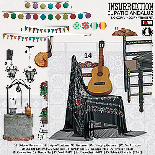 14. [IK] El Patio Andaluz - Chair (Deco) - RARE