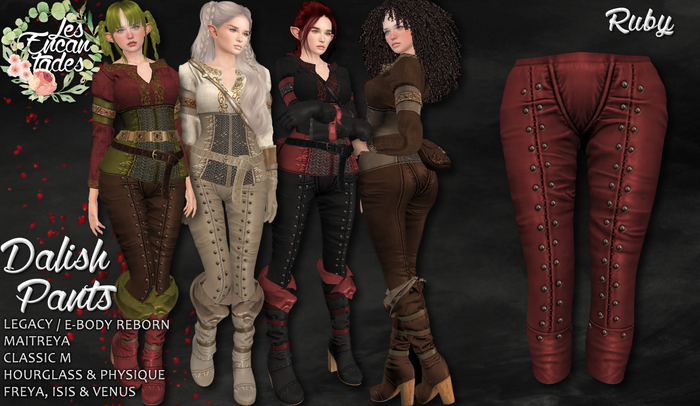 *LE* Dalish Pants Ruby