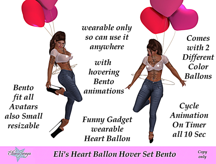 Eli's Heart Ballon Hover Set Bento