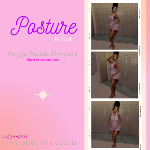 POSTURE- Preggo Baddie Posepack