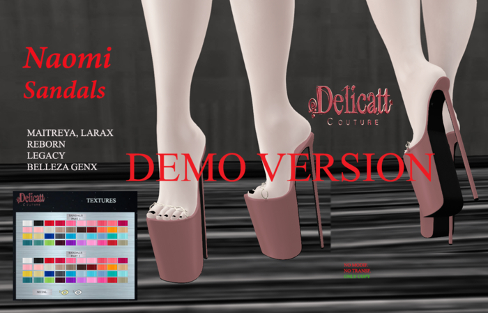 Delicatt couture - DEMO - Naomi sandals