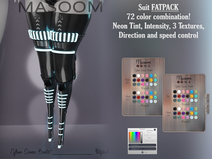 [[ Masoom ]] Cyber Siren Boots- FATPACK