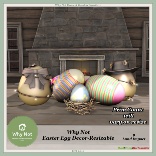 Why Not - Easter Egg Decor-Resizable-Boxed