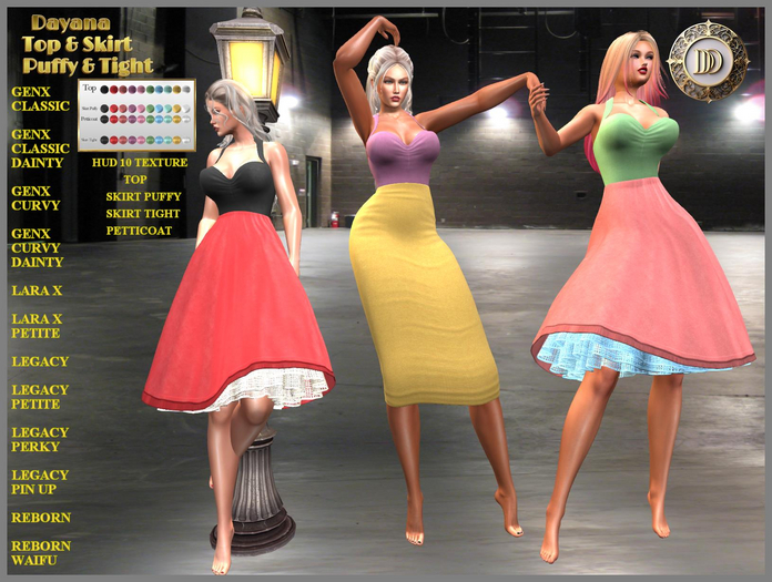 ☾ⅅⅅ☽ Dayana Top & Skirt Puffy & Tight