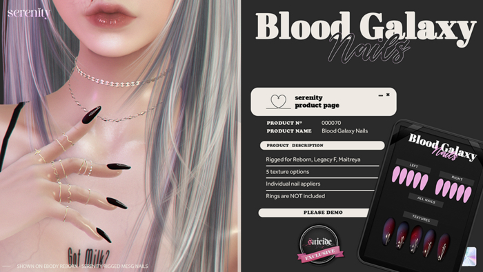 [Serenity] - Blood Galaxy Nails