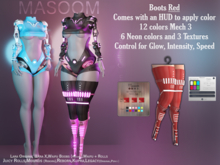 [[ Masoom ]] Cyber Siren Boots - Red